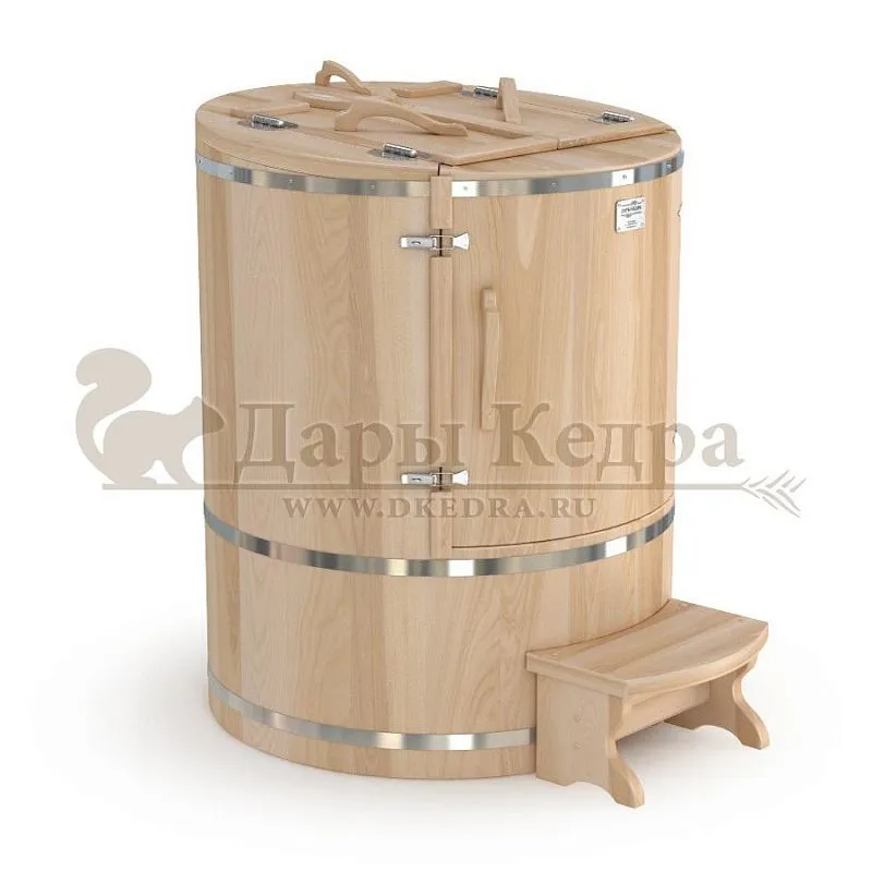 Кедровая бочка (фитобочка) круглая со скосом «Профессиональная Богатырская»