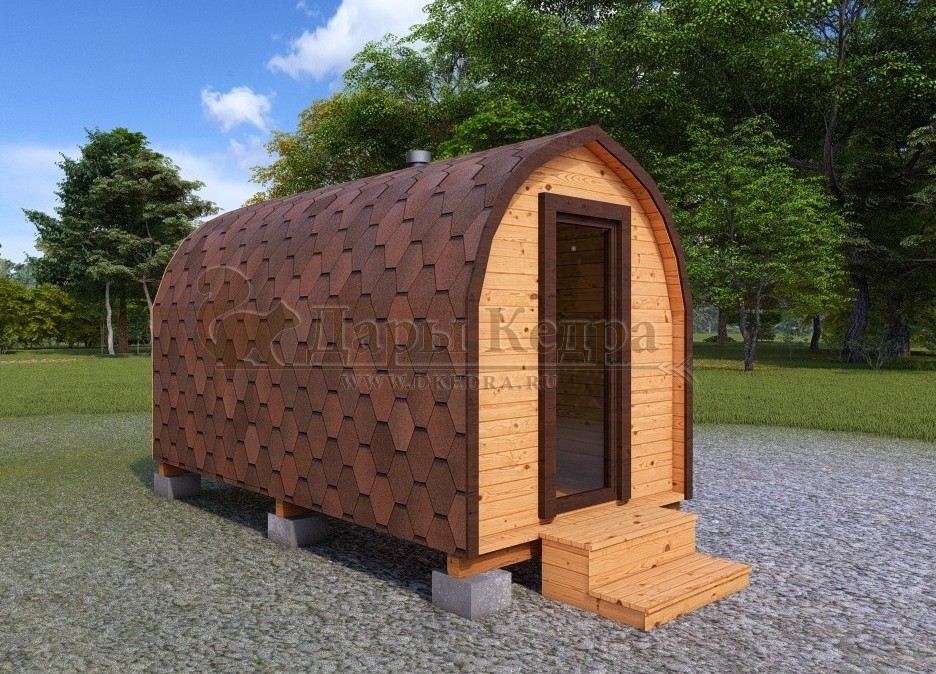 Баня «Викинг» из кедра 4х2,2 метра